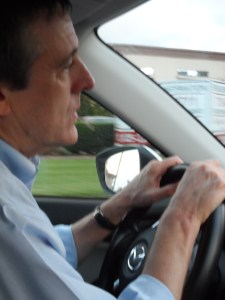 inches from the dashboard