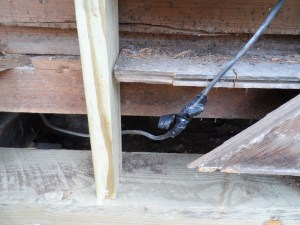 The worker was able to tape the wires together so the computer works for now. Electrician coming.