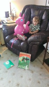 She has just finished reading to Roddy.