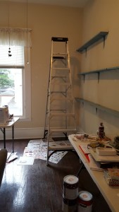 This is where the computer and printers were.